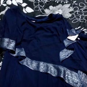 Dark Blue with Sliver Dress